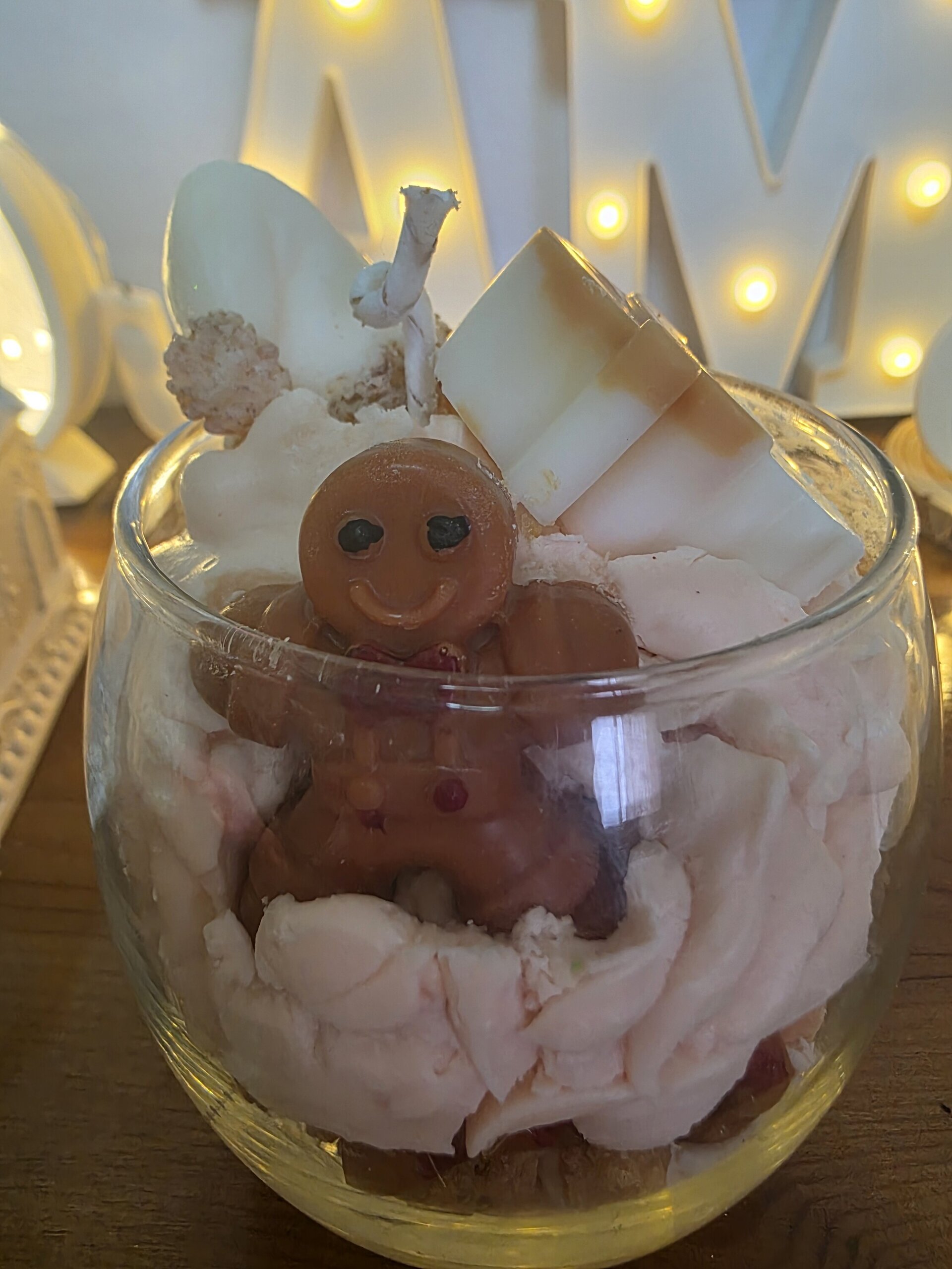 Vela de cera de soja con motivos navideños - 3